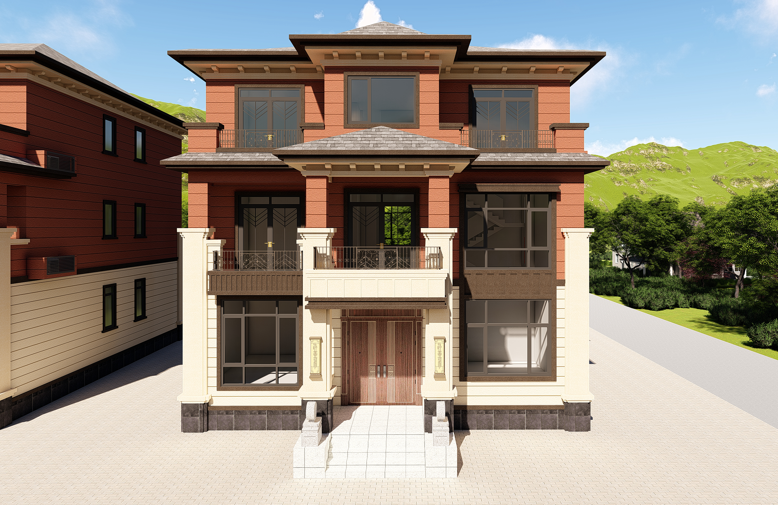 SC028福建莆田曾家三层新中式别墅